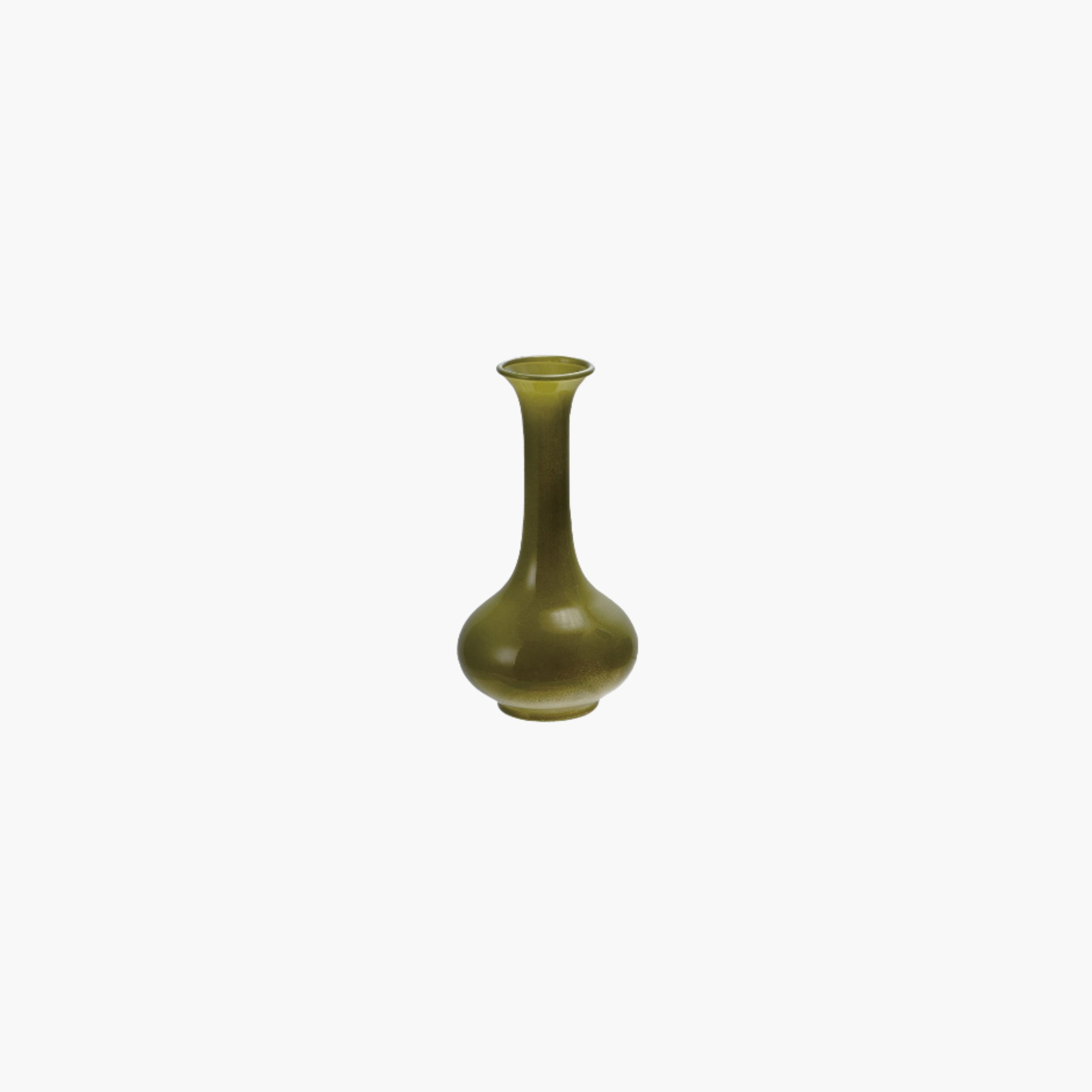 Opaque Green Glass Vase