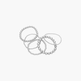 Metal Ball Beaded Stretch Bracelets (5 Pieces)