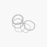 Metal Ball Beaded Stretch Bracelets (5 Pieces)