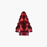 2-3/4" Round x 3-1/2"H Embossed Mercury Glass Tree, Red