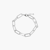 Silver Paperclip Chain Link Bracelet