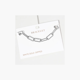 Silver Paperclip Chain Link Bracelet
