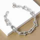 Textured Metal Chain Bracelet