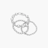 Metal Ball Stretch Layered Bracelets (3 pieces)