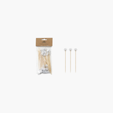 Skewers with Snowflake Shaped Handles