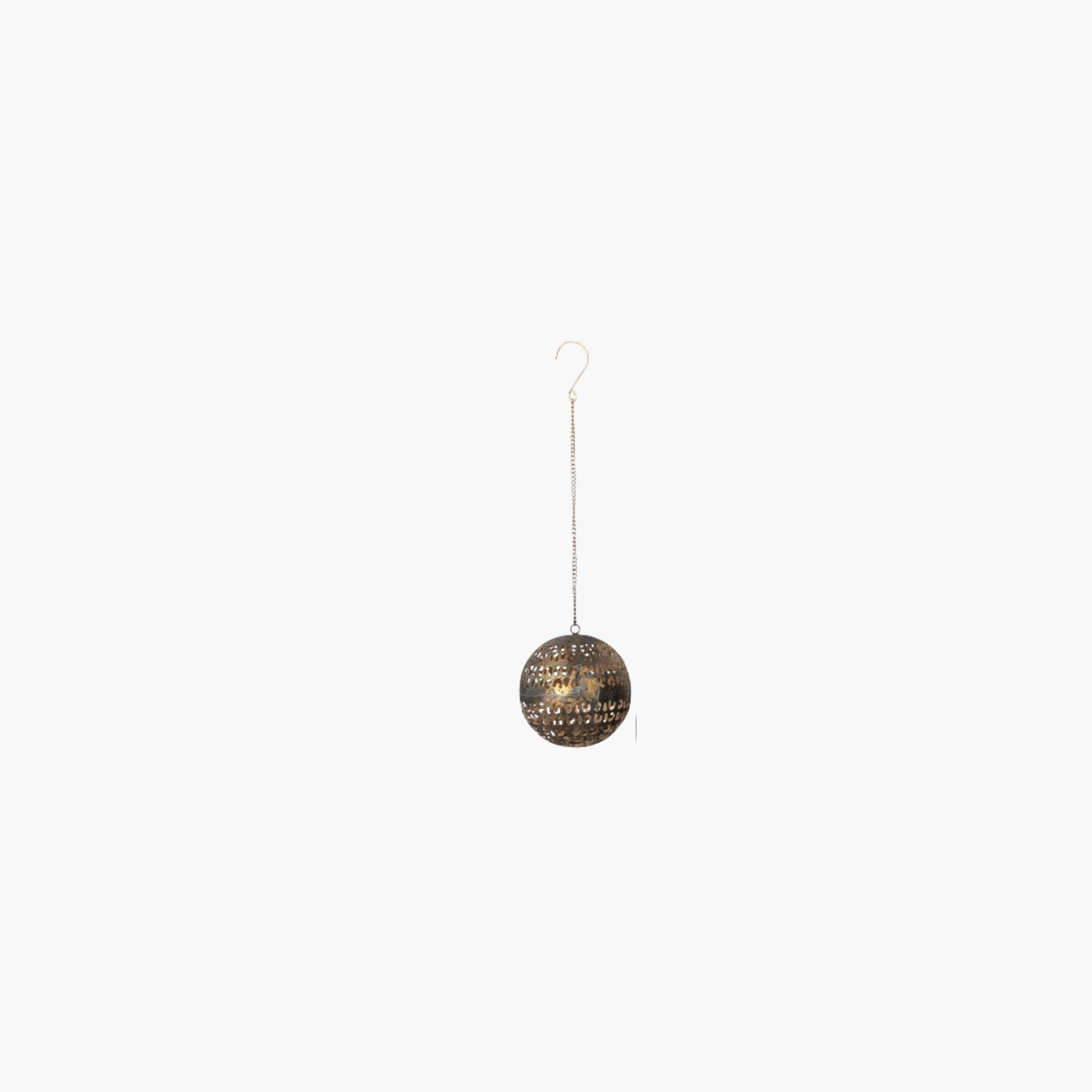 Metal Ball Ornament with Cut-Outs