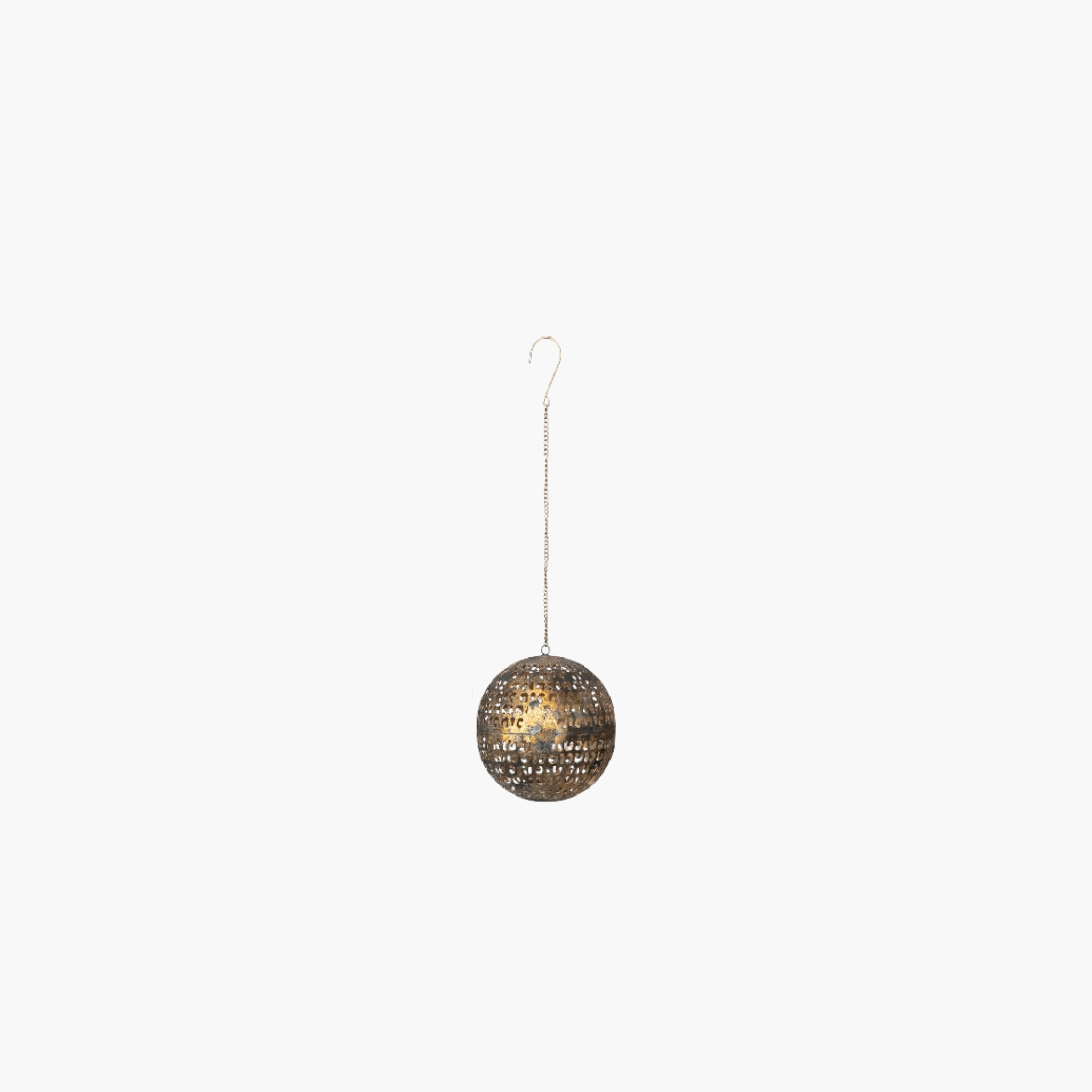Metal Ball Ornament with Cut-Outs
