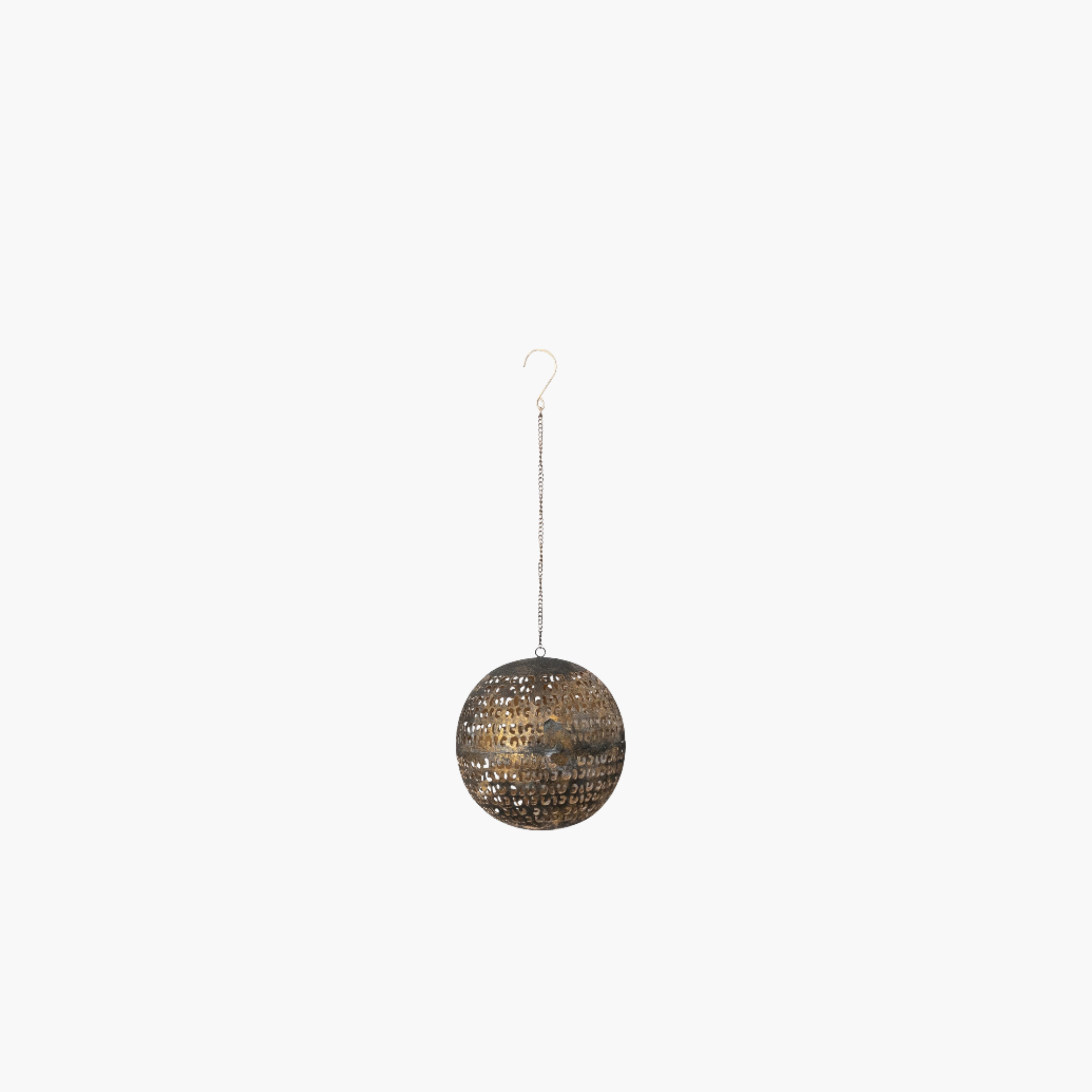 Metal Ball Ornament with Cut-Outs