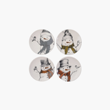 Plate w Snowman & Bird