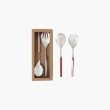 Holiday Salad Servers w Marbled Resin Handles