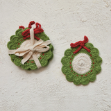 Crocheted Wreath Shaped Coasters
