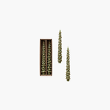 Green + Gold Xmas Tree Tapers