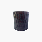 Deep Purple Glass Mosaic Votive Holder