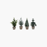 Faux Evergreen Tree in Paper Pot
