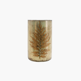 Silver Oak Leaf Vase