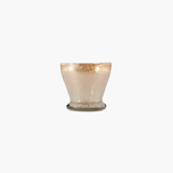 Champagne Seeded Glass Votive Holder