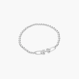 Silver Beaded Bracelet w Clasp
