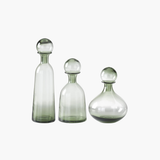 Green Glass Vases w/Stopper