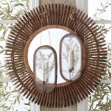 Oval Dried Floral  Taper Holder