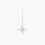 White Glitter Star Ornament