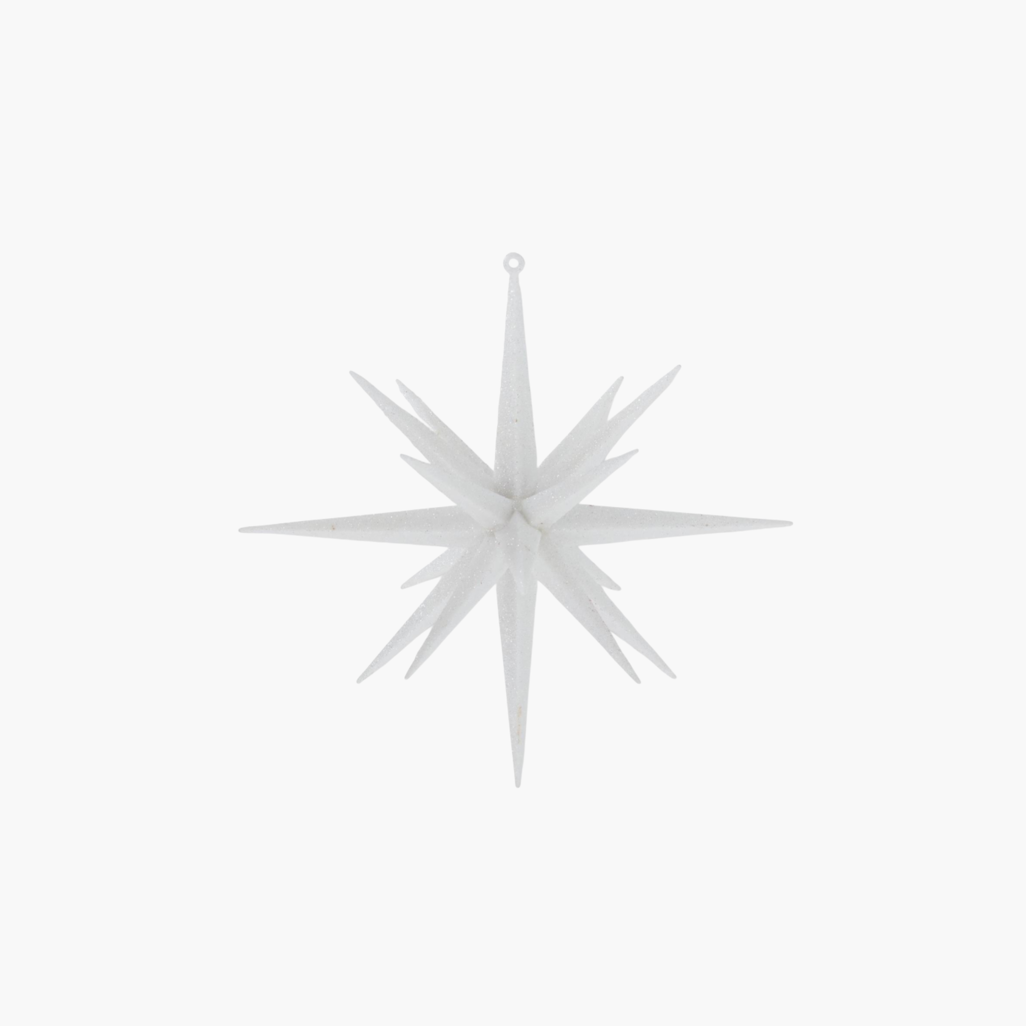 White Glitter Star Ornament