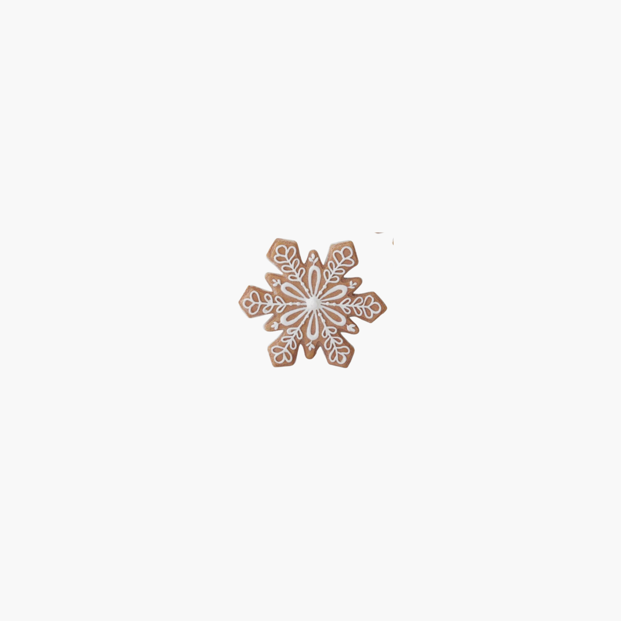 White Icing Gingerbread Snowflake