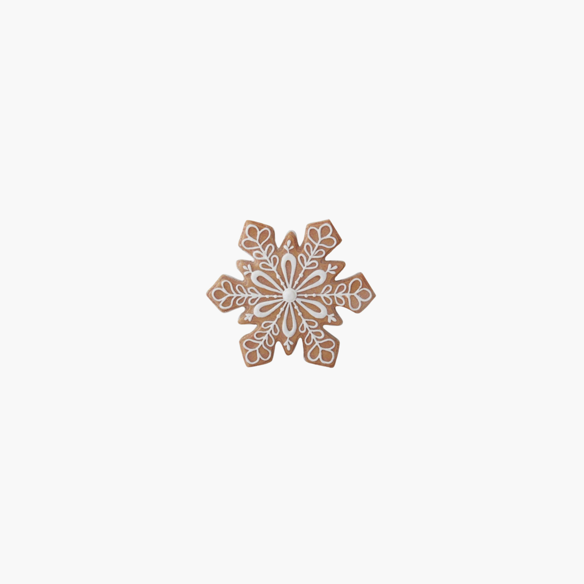 White Icing Gingerbread Snowflake