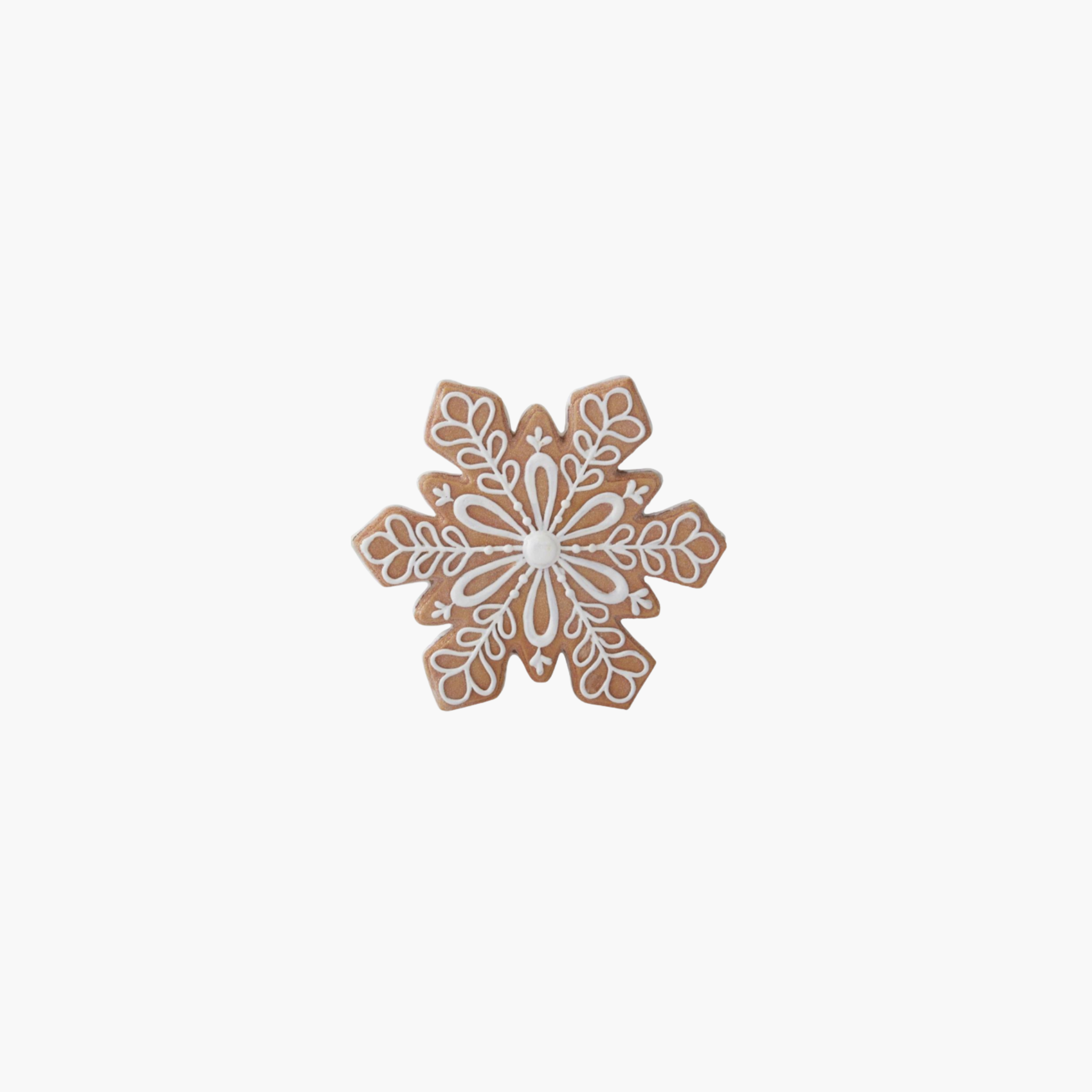 White Icing Gingerbread Snowflake