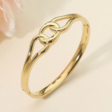 Stainless Steel Twisted Link Bangle