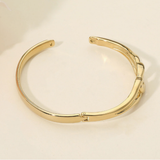 Stainless Steel Twisted Link Bangle