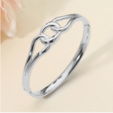 Stainless Steel Twisted Link Bangle
