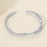 Stainless Steel Twisted Link Bangle