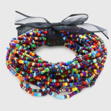 Seed Beaded Stretch Bracelet-MultiColor