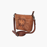 Crocodile Embossed Leather Purse