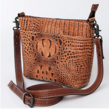 Crocodile Embossed Leather Purse