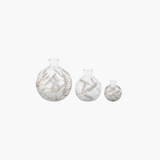 Etched White & Gold Painted Vase