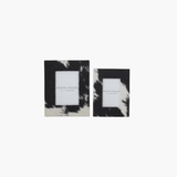Black + Cream Hide Photo Frames