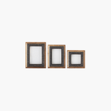 Black Rivet + Wood Frame