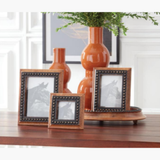Black Rivet + Wood Frame