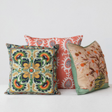 Green Embroidered Pillow