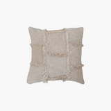 Patchwork Pillow w/ Frayed Edges