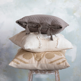 Patchwork Pillow w/ Frayed Edges