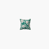 Green Floral Embroidered Pillow