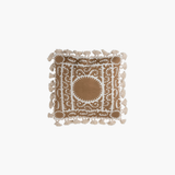 Gold + Cream Embroidered Pillow