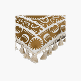 Gold + Cream Embroidered Pillow