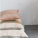 Metallic Floral Pillow w Eyelash Fringe