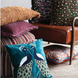 Burgundy Velvet Pillow with Ruffle