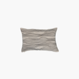 Lumbar Pillow w/ Gray Embroidered Lines