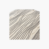 Lumbar Pillow w/ Gray Embroidered Lines