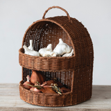 2-Tier Rattan Basket